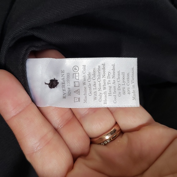 Everlane Black Draped Trench Coat Sz S. Excellent condition - Picture 4 of 8